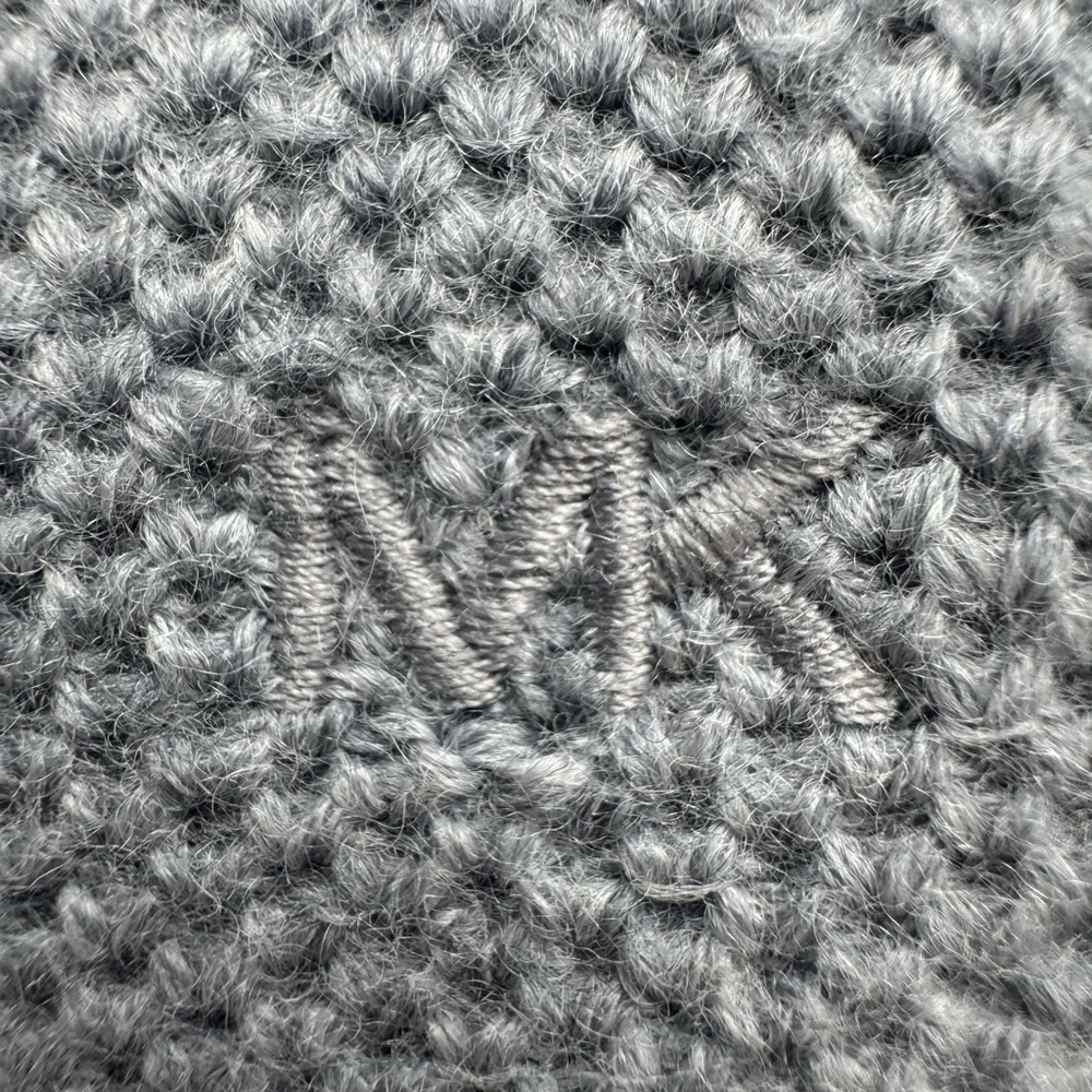 Michael Kors Monogram MK Sweater Crewneck in Gray Quiet Luxury Spring Essentials